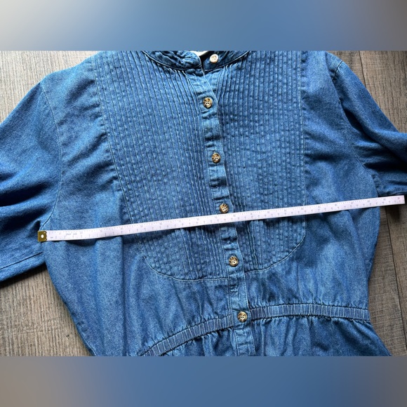 Vintage denim midi dress with pockets PL - Picture 9 of 9